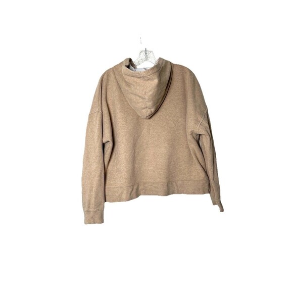 Rails Nico Heathered Camel Cropped Lined Hoodie Pullover Sweatshirt Women Large - Picture 3 of 9